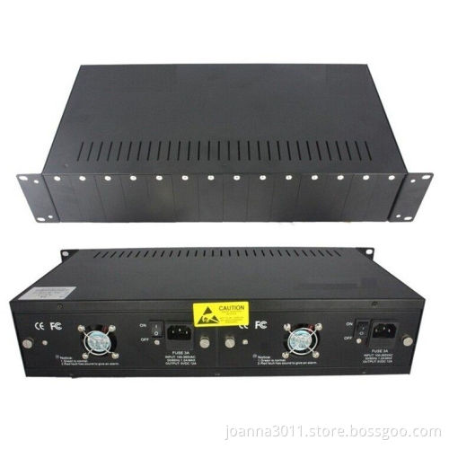 14 Slot Rackmount Chassis Fiber Optic Media Converter